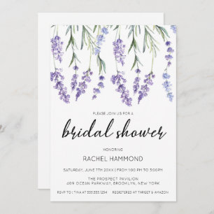 Simple and Elegant Lavender Bridal Shower Invitation