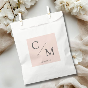 Simple and elegant monogram  favour bags