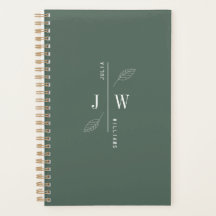 Simple and Elegant Monogram Mineral Green