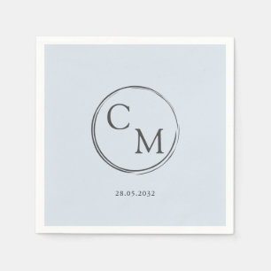 Simple and elegant monogram Serviette Napkin