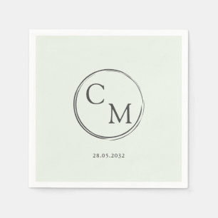 Simple and elegant monogram Serviette Napkin