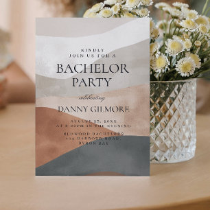 Simple and Elegant Multicolored Bachelor Party Invitation