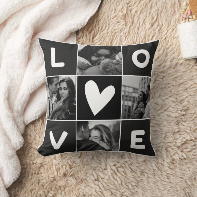 Simple and elegant photo collage cushion (Blanket)