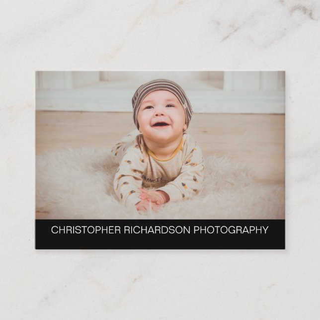 Simple and Elegant Photography Business Card (Front)