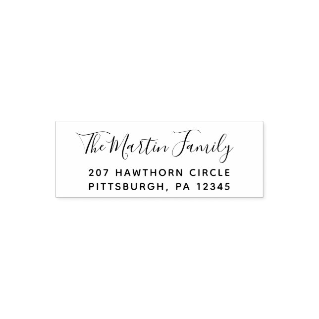 Simple and Elegant Return Address Self-inking Stamp (Design)