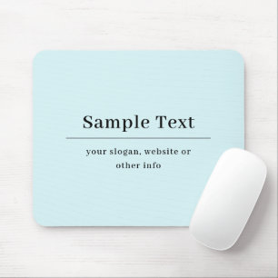 Simple and Elegant Text Template   Light Blue Mouse Mat
