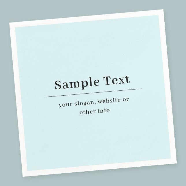 Simple and Elegant Text Template | Light Blue Napkin (Creator Uploaded)