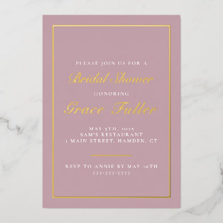 Simple and Elegant Typography Foil Invitation