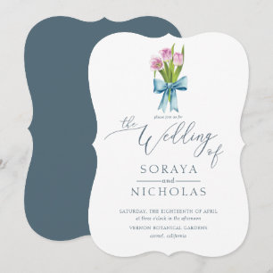 Simple and Elegant Watercolor Floral Wedding Invitation
