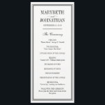 Simple and Elegant Wedding Ceremony Program Programme<br><div class="desc">Personalise the custom text above. You can find additional coordinating items in our "Simple and Elegant Wedding" collection.</div>