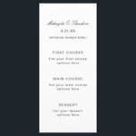 Simple and Elegant Wedding Menu Card<br><div class="desc">Watercolor Floral Wedding Collection Simple Menu Card,  Features Traditional Text on a White Background.</div>