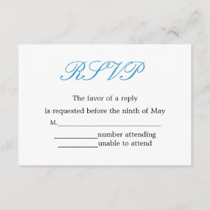 Simple and Elegant Wedding Reception RSVP