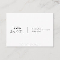 Simple and elegant wedding save the date