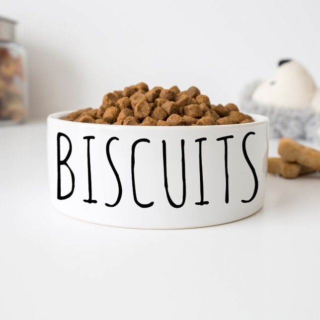 Simple and Funny Biscuits Personalized Dog Bowl (Creator Uploaded)