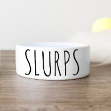 Simple and Funny Slurps Personalised Dog Food Bowl