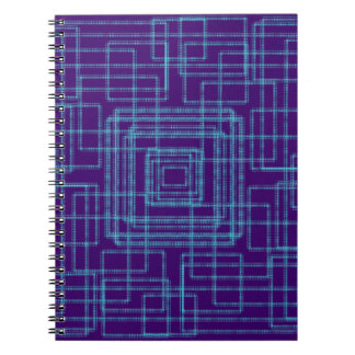 Simple and geometric blue design notebook