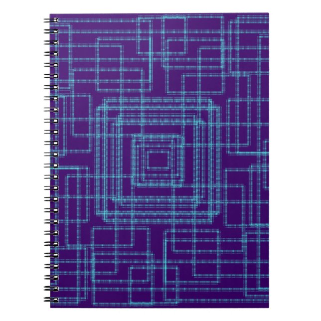 Simple and geometric blue design notebook (Front)