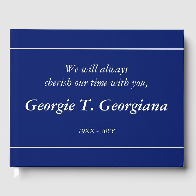 Simple and Minimal Funeral Guestbook (Front)