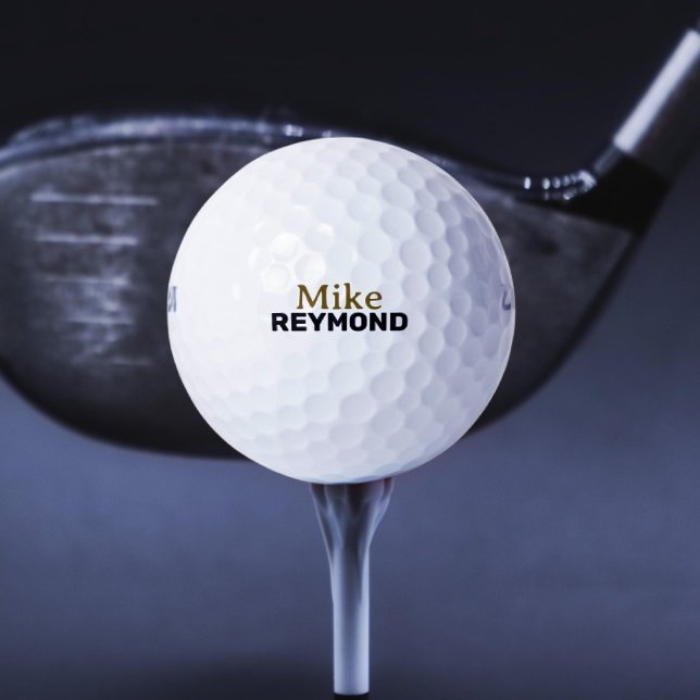 Simple and Minimal Golfers Name  Golf Balls (Creator Uploaded)