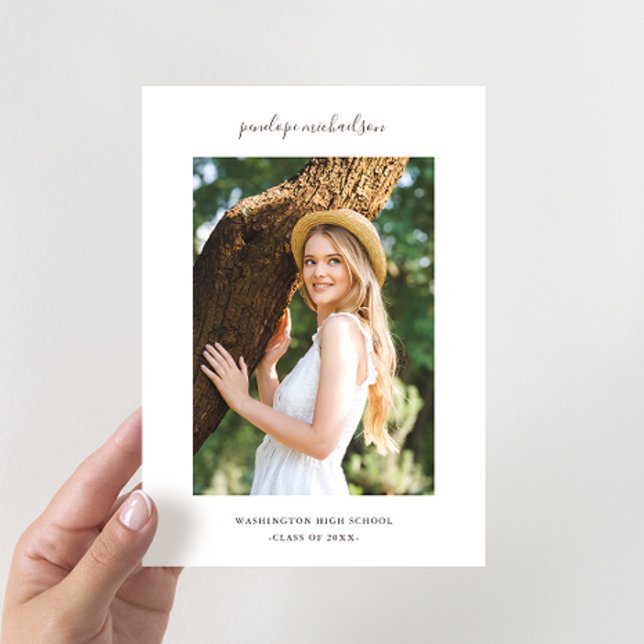 Simple and Minimal Photo Graduation Party Invitation (Creator Uploaded)