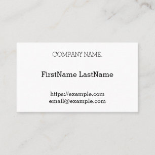Simple and Minimalist Business Card