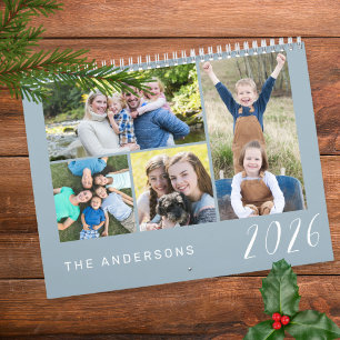 Simple and Minimalist Family Photos 2026 Calendar