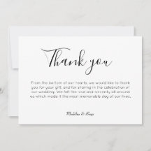 Simple and Minimalist Flat Thank You Card