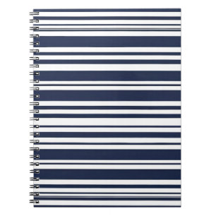 Simple and Modern Blue Striped Notebook