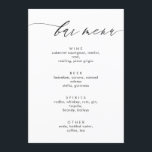 Simple and Modern Calligraphy Bar Menu<br><div class="desc">Black and White Modern Calligraphy Bar Menu.</div>