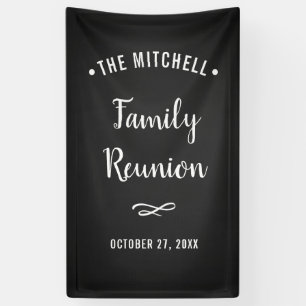 Simple and Modern Family Reunion   Chalkboard Look Banner