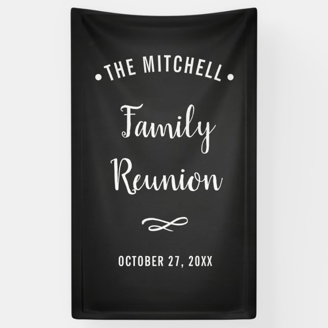 Simple and Modern Family Reunion | Chalkboard Look Banner (Vertical)