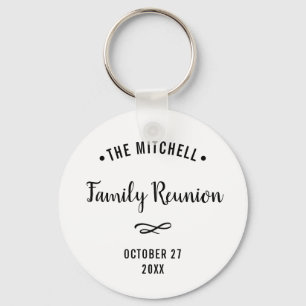 Simple and Modern Family Reunion Keepsake Key Ring
