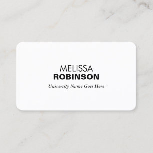 Simple and Modern Graduate Student University Calling Card