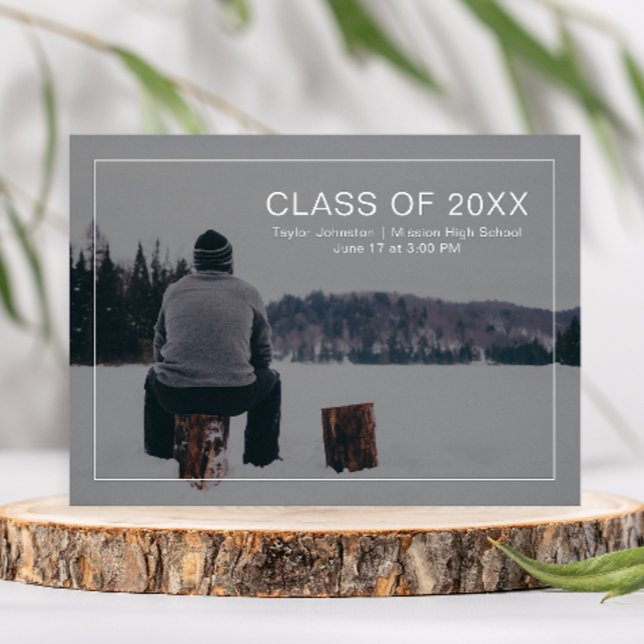 Simple and Modern Graduation Photo Announcement (Creator Uploaded)