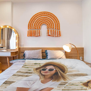 Simple and Modern Photo Collage Fleece Blanket