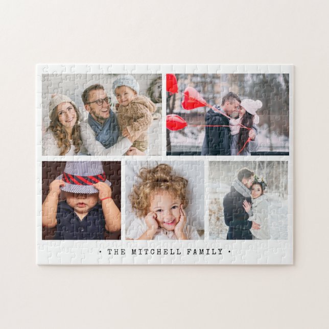 Simple and Modern Photo Collage for the Family Jigsaw Puzzle (Horizontal)