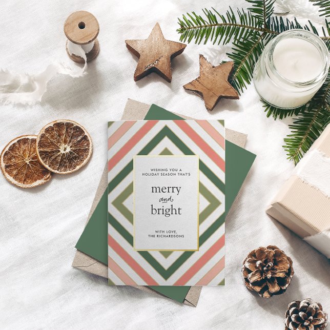 Simple and modern striped Christmas Card (Creator Uploaded)