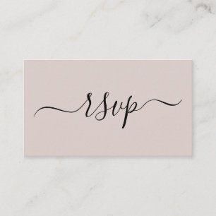 Simple and Modern Wedding RSVP Enclosure Card