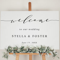 Simple and Modern Wedding Welcome Sign