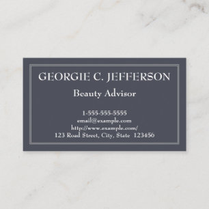 Simple and Plain Beauty Advisor Business Card