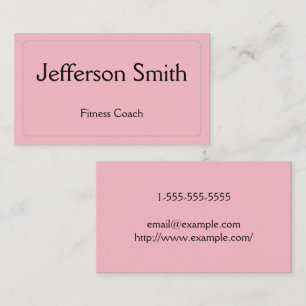 Simple and Plain Fitness Coach Business Card