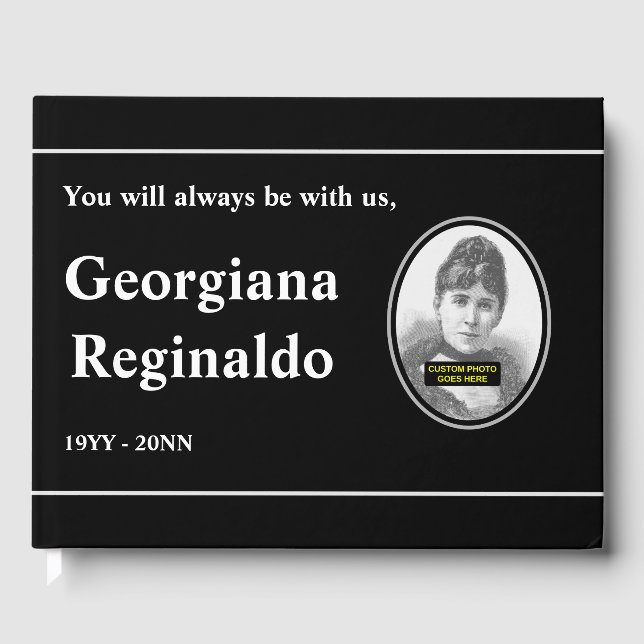 Simple and Plain Funeral/Memorial Guestbook (Front)