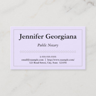 Simple and Plain Public Notary Business Card