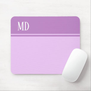 Simple and Pretty Purple Striped Monogram Mouse Mat