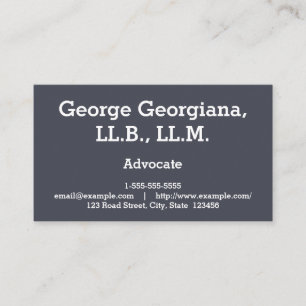 Simple and Professional Advocate Business Card