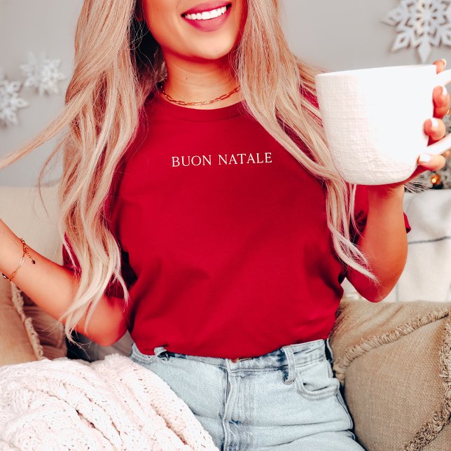 Simple and Stylish Buon Natale | Italian Christmas T-Shirt (Creator Uploaded)