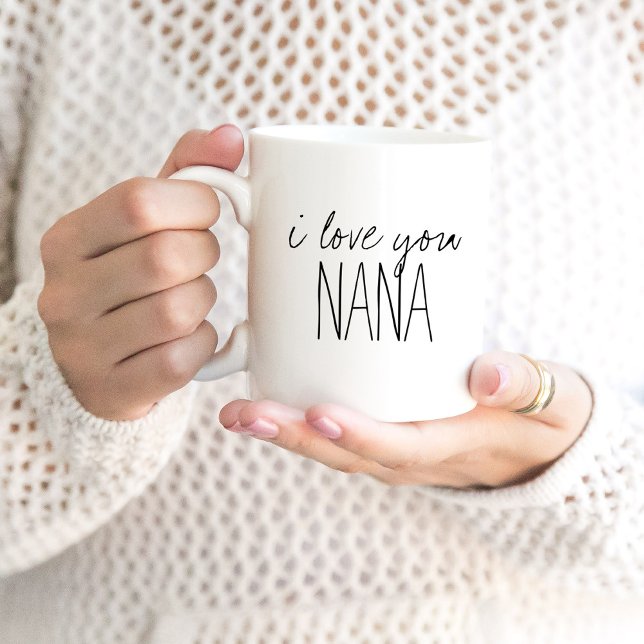 Simple and Sweet Personalised I Love You Nana Coffee Mug (Creator Uploaded)