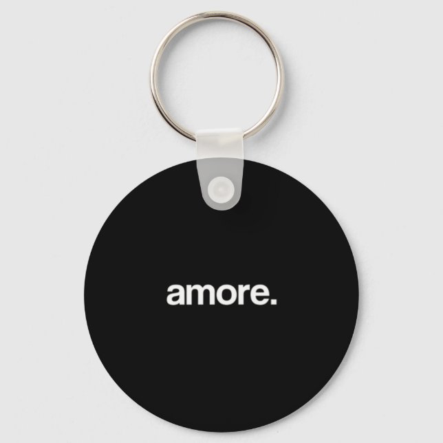 Simple And Unique Amore Valentine's Day Design  Key Ring (Front)