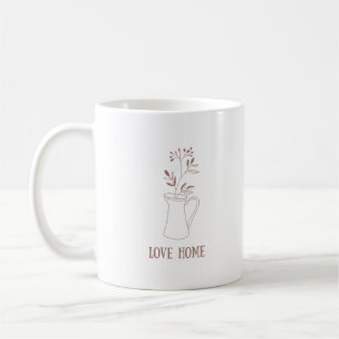 Simple and Warm "Love Home" Coffee Cup
