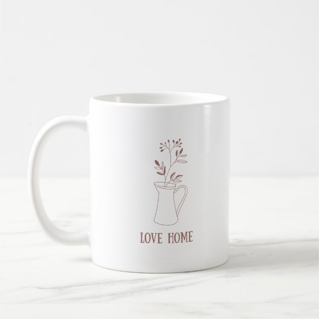 Simple and Warm "Love Home" Coffee Cup (Left)